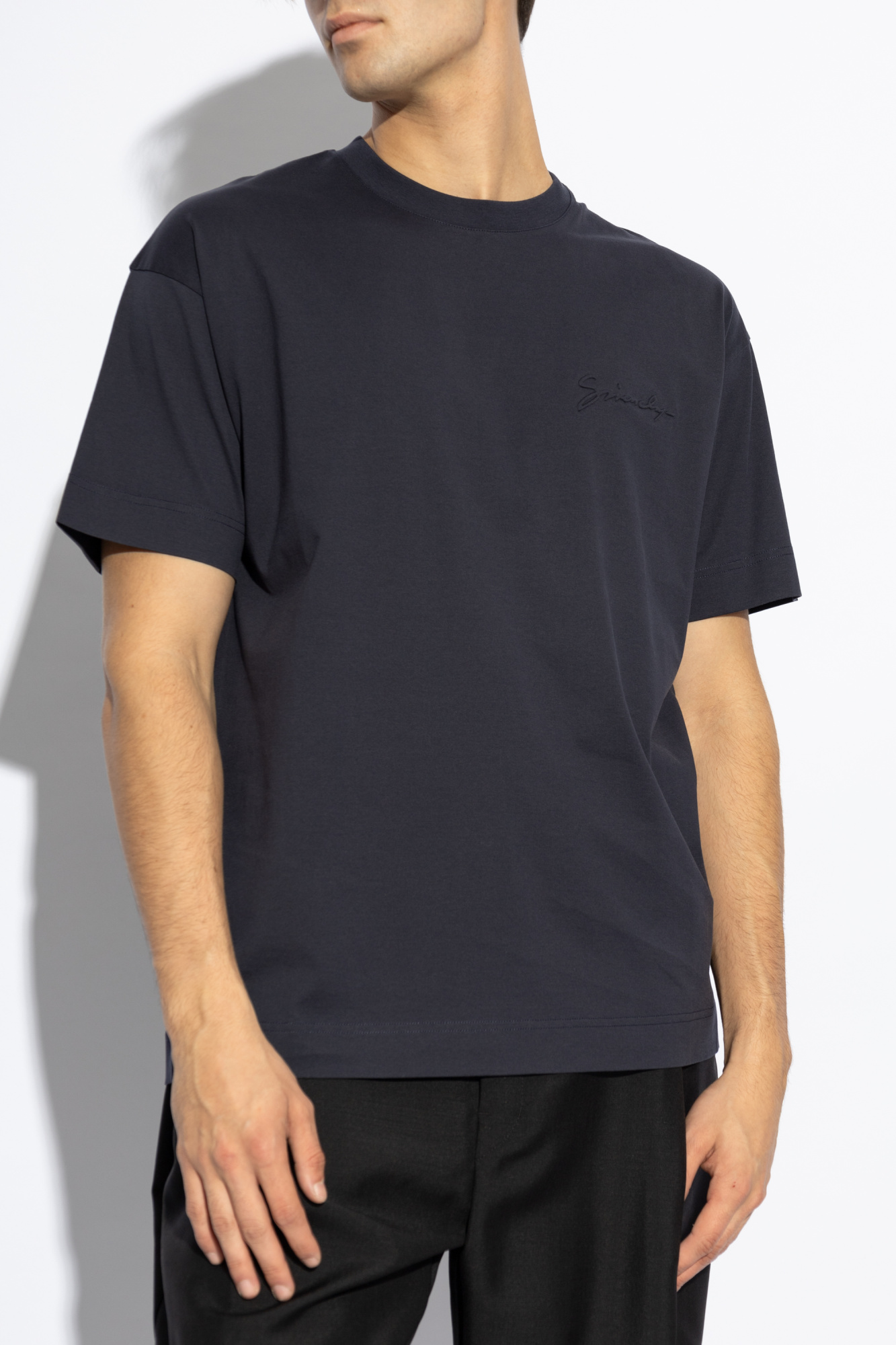 Navy blue T-shirt with round neckline Givenchy - Vitkac AS